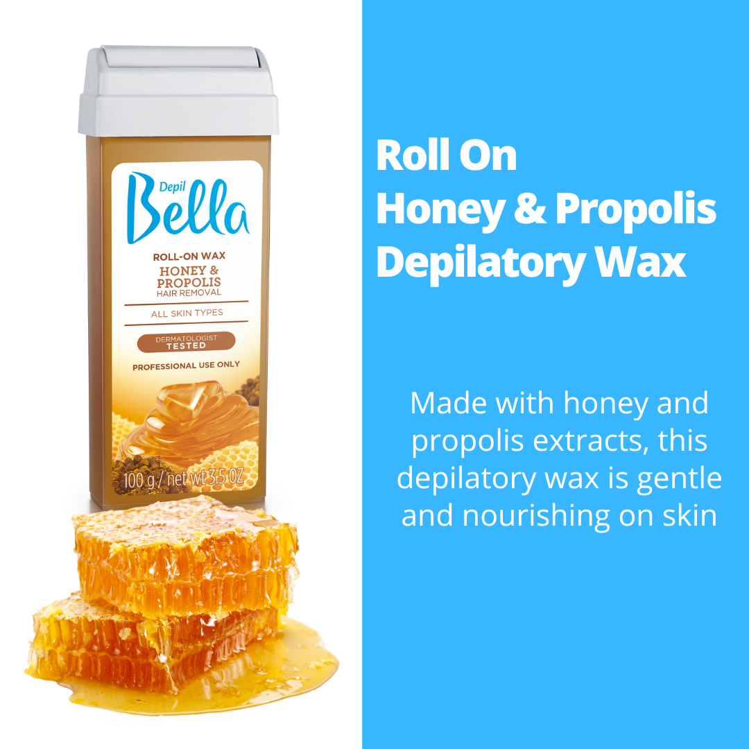 Depil Bella Cera Depilatoria Roll-On Miel con Propóleo, 3.52ml, (Oferta 2 Unidades) - Comprar cosmética profesional dedicada a la depilación