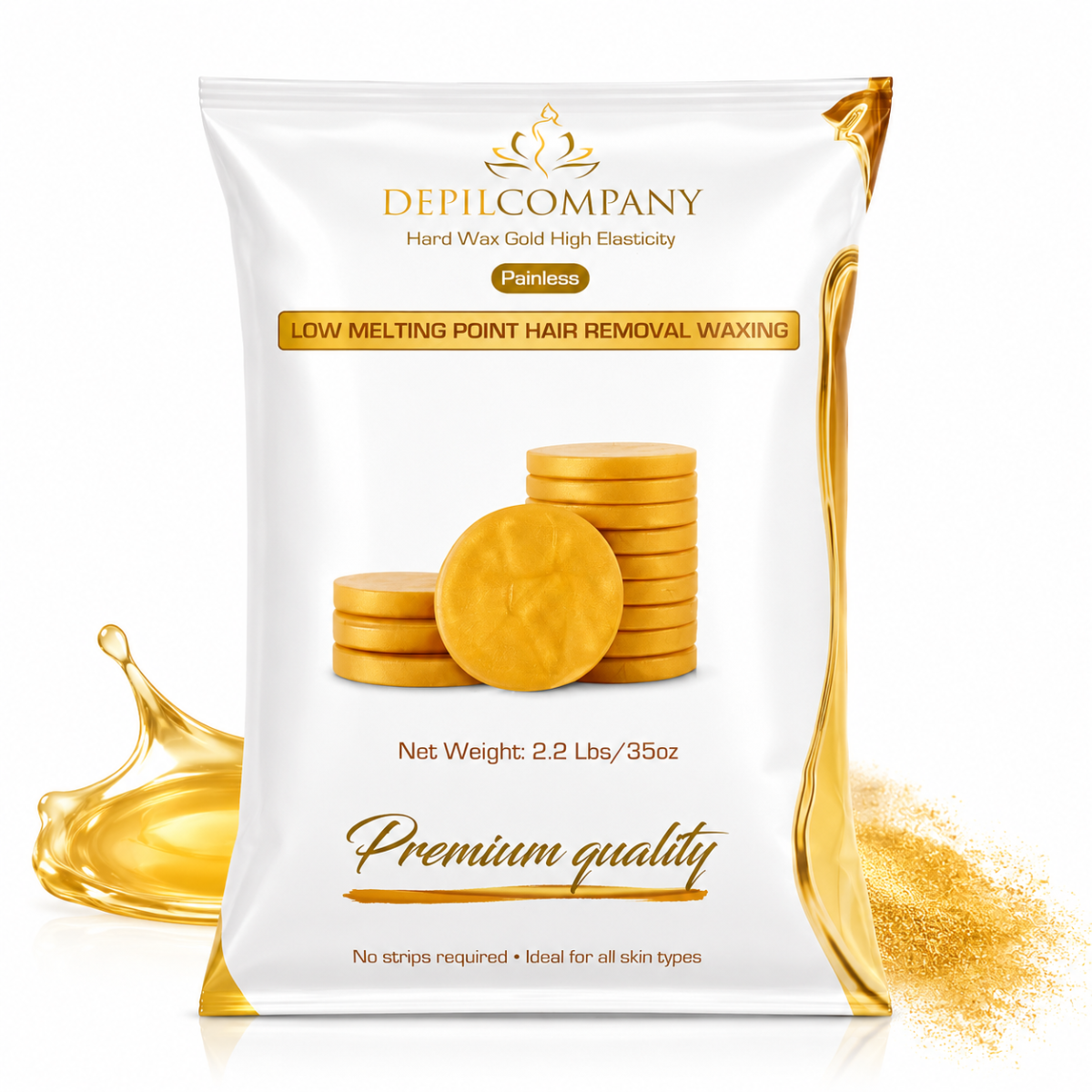 Depilcompany Gold Hard Wax – Salon-Grade Hair Removal for Estheticians & Spas