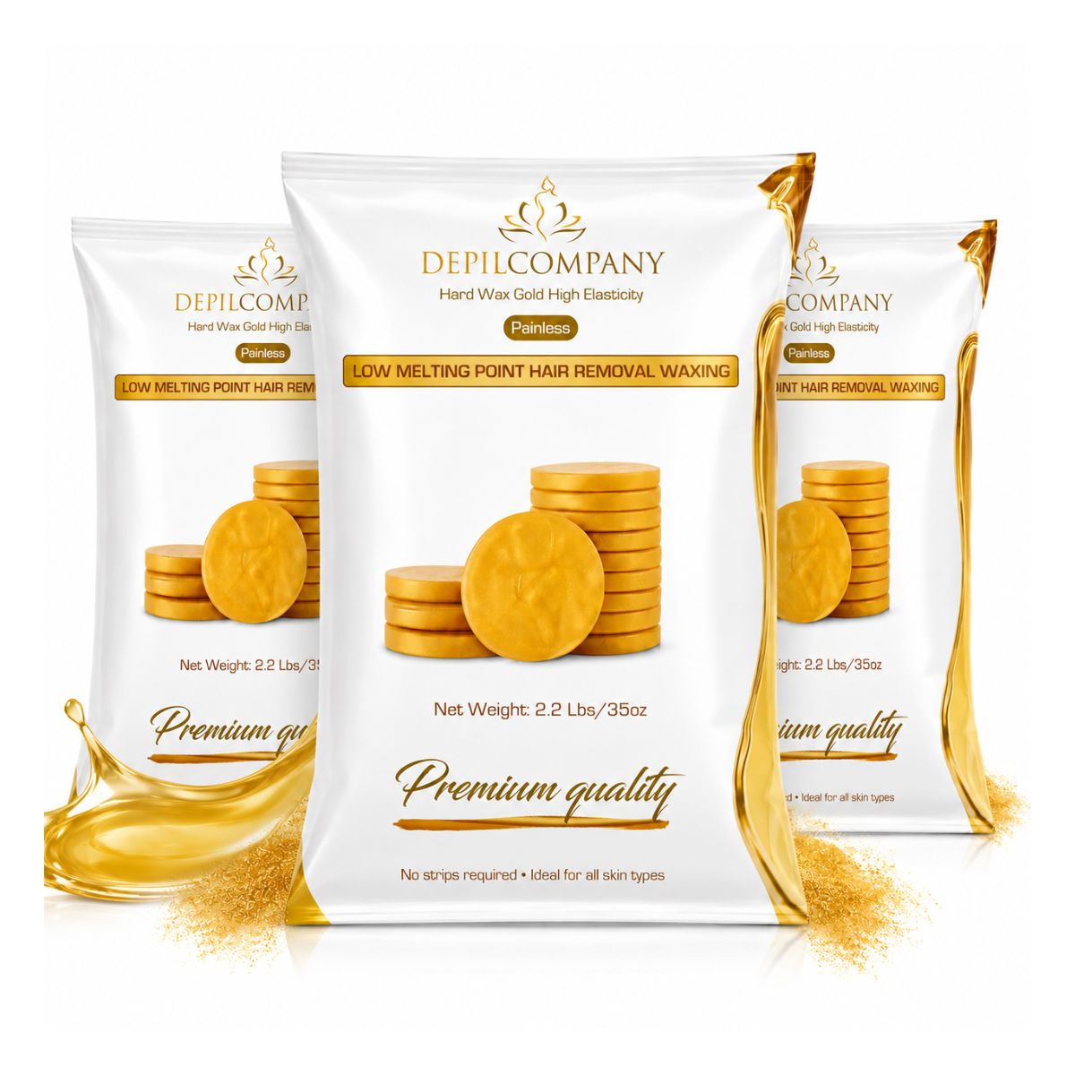 Depilcompany Gold Hard Wax – Salon-Grade Hair Removal for Estheticians & Spas