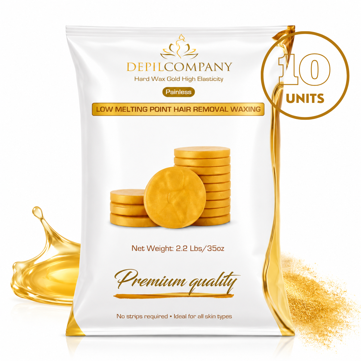 Depilcompany Gold Hard Wax – Salon-Grade Hair Removal for Estheticians & Spas