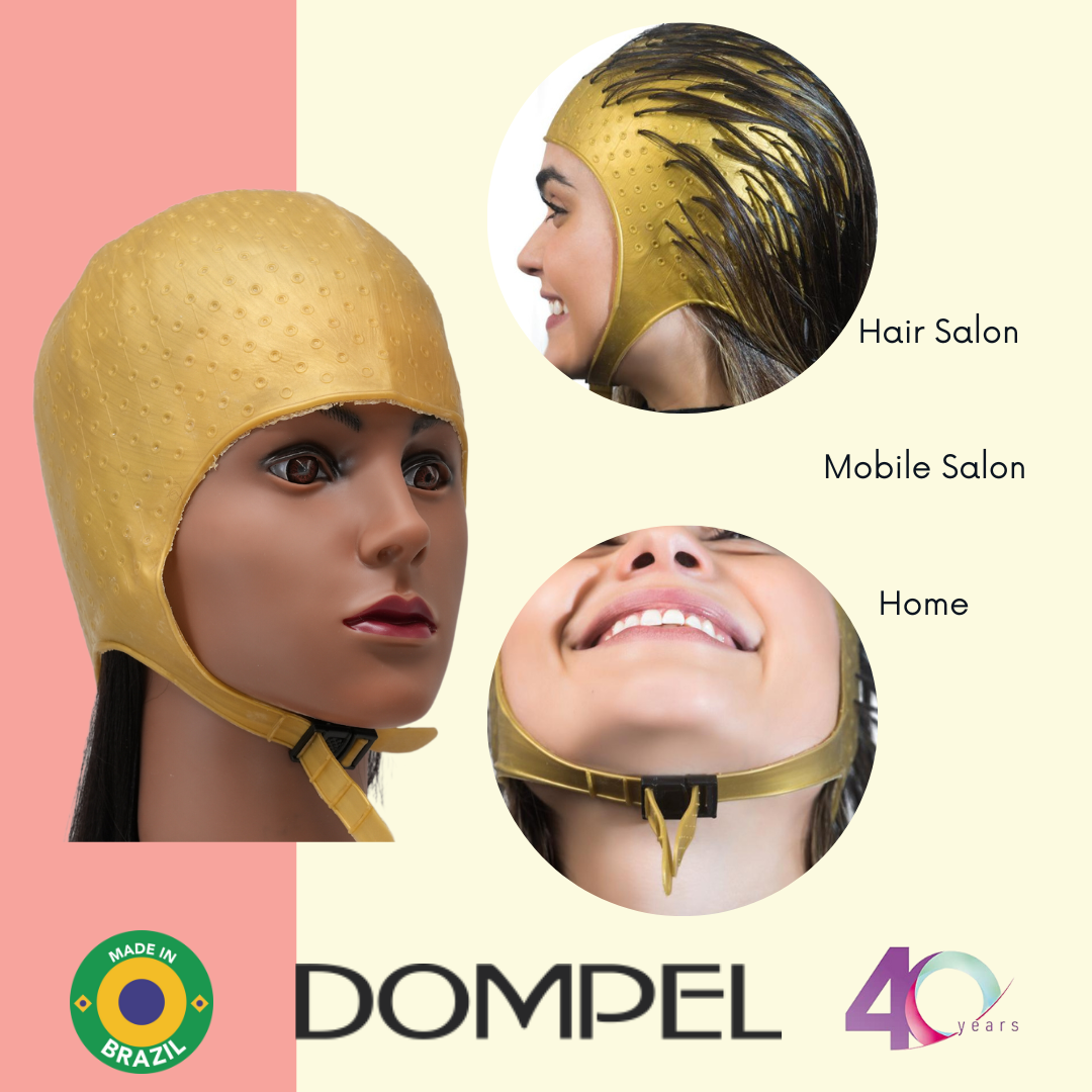 DOMPEL Silicone Highlight Hair Cap Color Gold | Type Athenas | Model 401-SA-HAIR STYLIST-DOMPEL