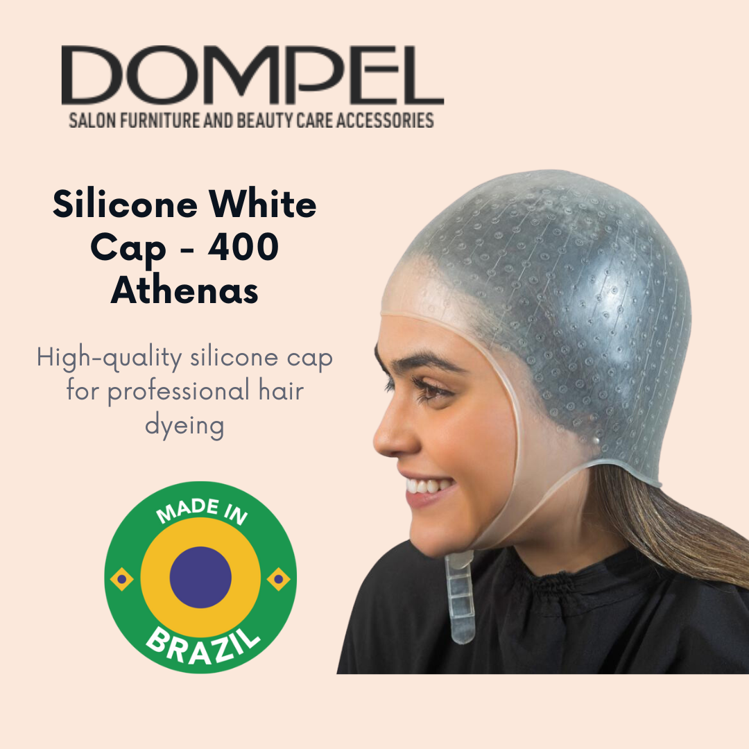 DOMPEL Silicone Highlight Hair Cap Color White | Type Athenas | Model 400-SA-HAIR STYLIST-DOMPEL