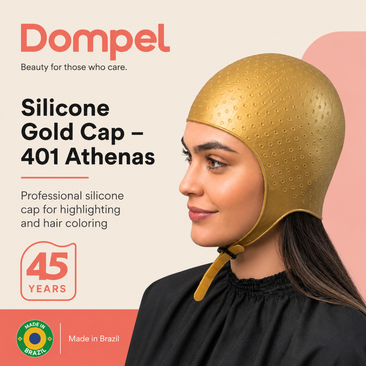 DOMPEL Silicone Highlight Hair Cap Color Gold | Type Athenas | Model 401-SA