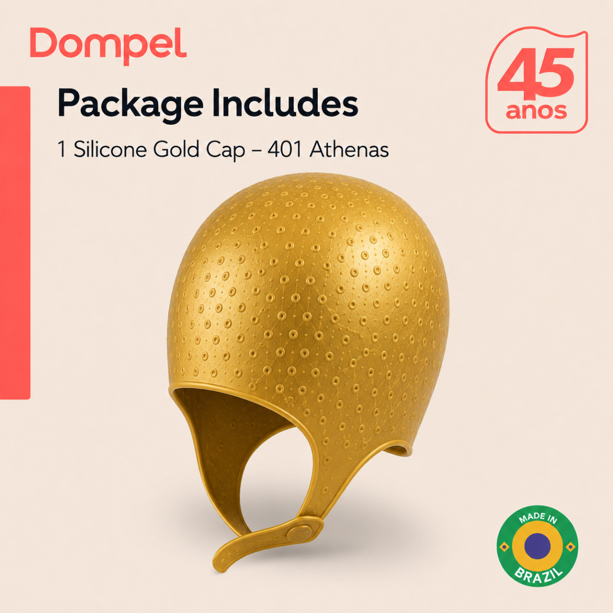 DOMPEL Silicone Highlight Hair Cap Color Gold | Type Athenas | Model 401-SA