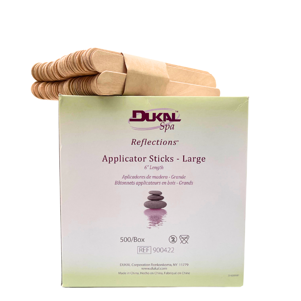 Dukal Applicator Sticks Large 6" – Hardwood Waxing Spatulas (500-Count)