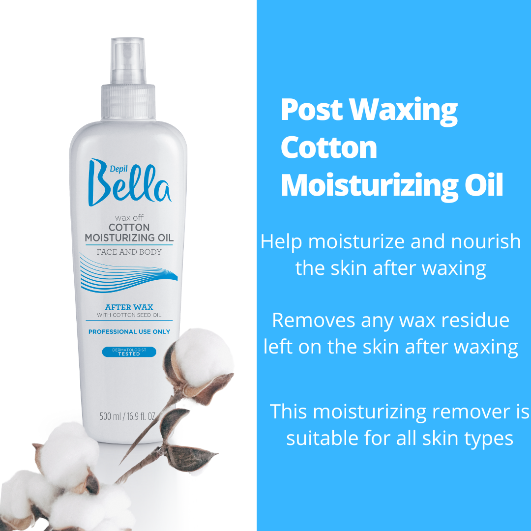 Depil Bella Cotton Seed Oil Post Waxing Moisturizing Remover – 500ml (6 Units offer)-LOTIONS-DEPILBELLA
