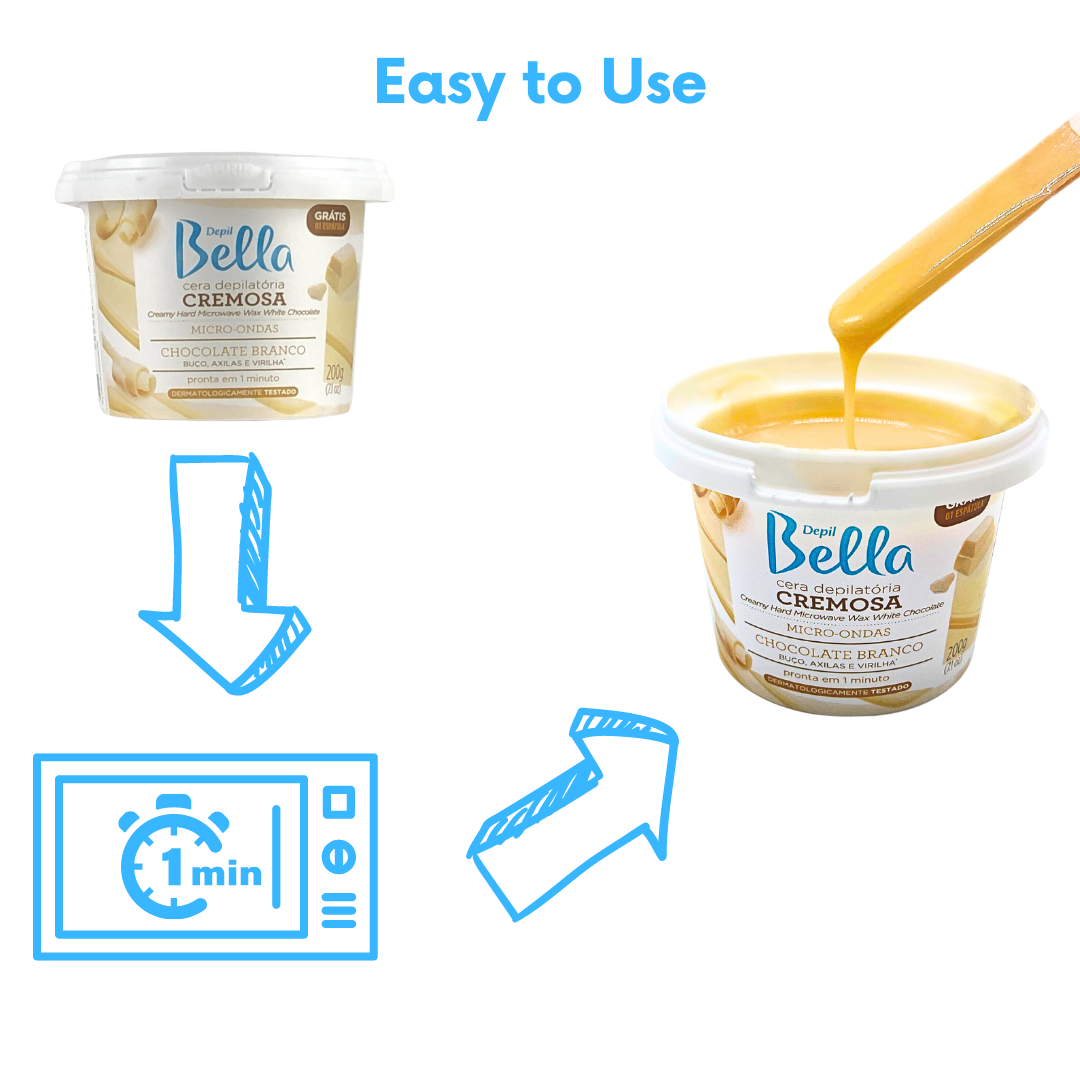 Depil Bella Creamy Hard Microwave Wax White Chocolate 200 gr-HARDWAX-DEPILBELLA