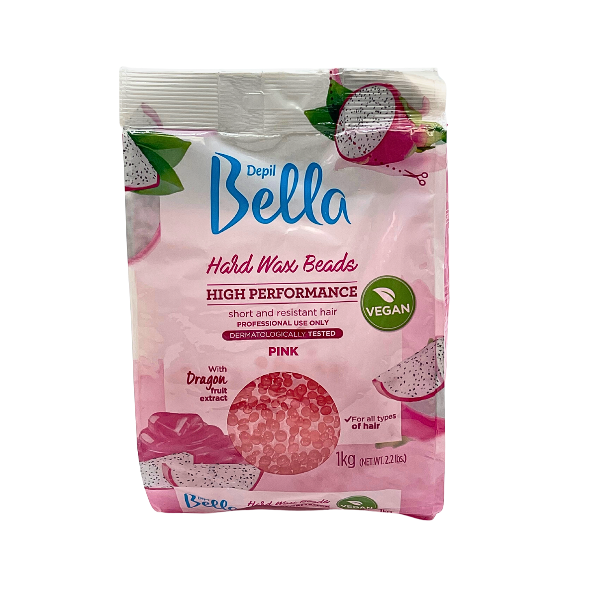 Depil Bella Pink Pitaya Confetti Hard Wax Beads- High-Performance Hair Removal, Vegan 2.2 lbs (10 Units Offer)