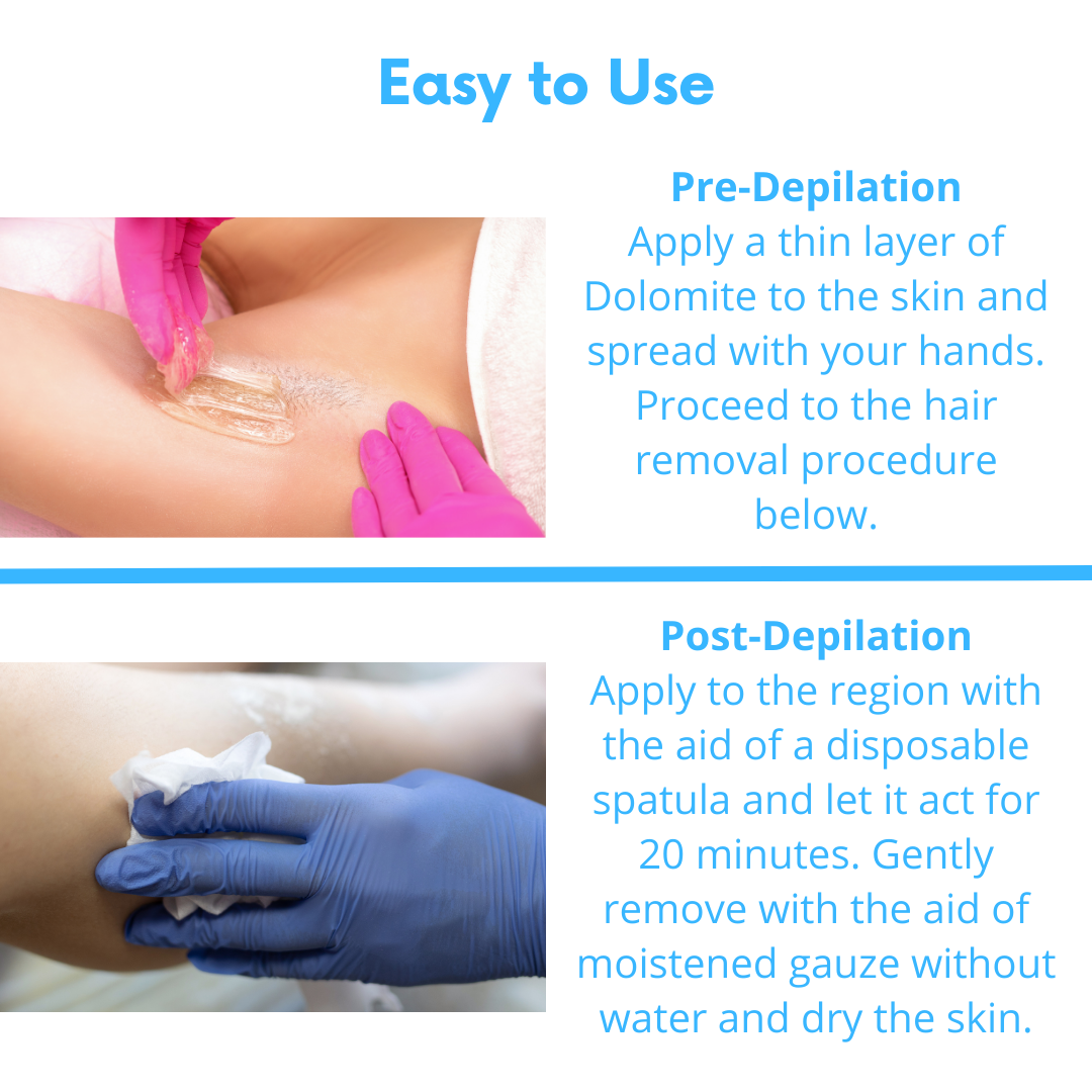 Depil Bella Dolomita Polvo para Pre y Post Depilación, Corporal y Facial - 800G