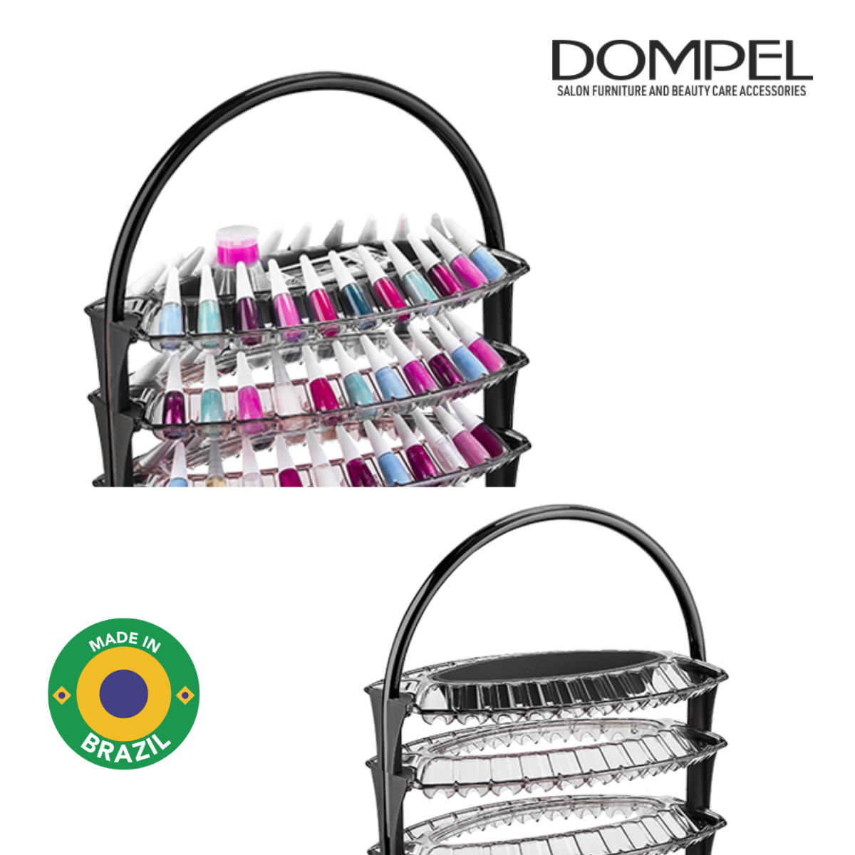 Dompel Manicure Trolley Smaltbell Classic 6 Trays Model 3401C-NAILS ACCESSORIES-DOMPEL
