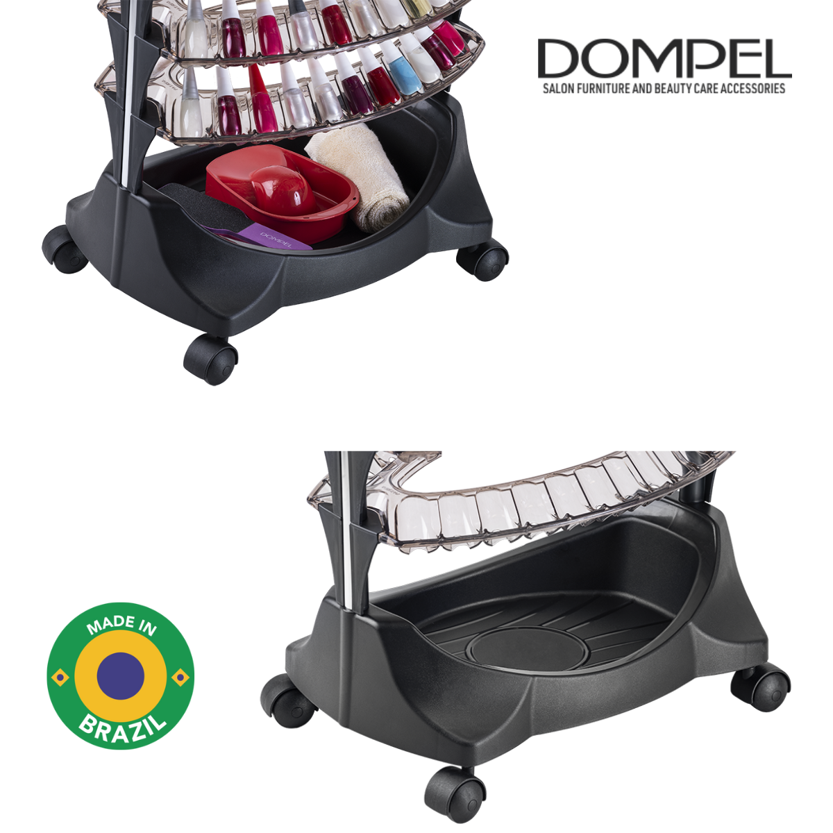 Dompel Manicure Trolley Smaltbell Classic 6 Trays Model 3401C-NAILS ACCESSORIES-DOMPEL