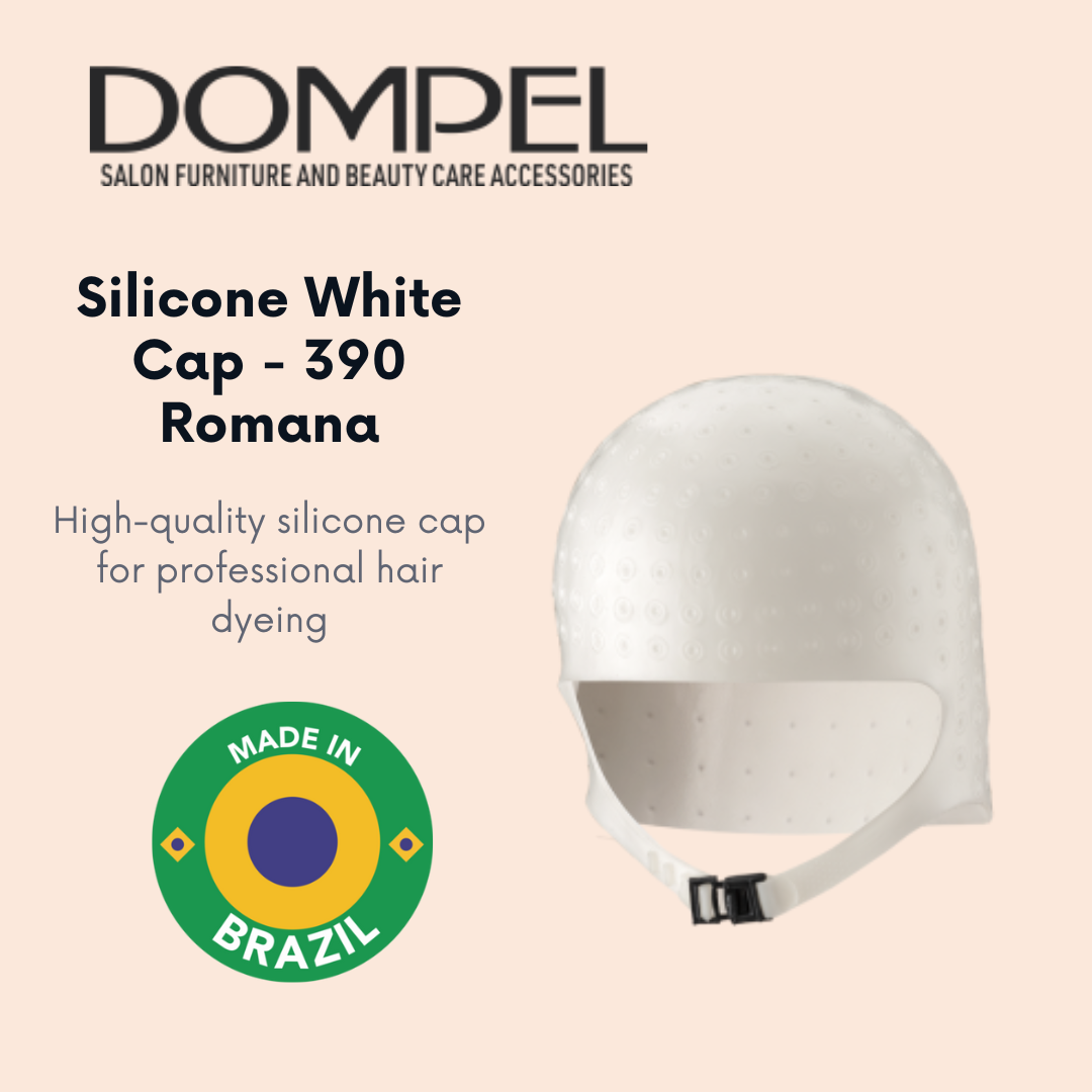 Dompel - Silicone Highlight Hair Cap Color White Type Romana Model 390-SA - White-HAIR STYLIST-DOMPEL