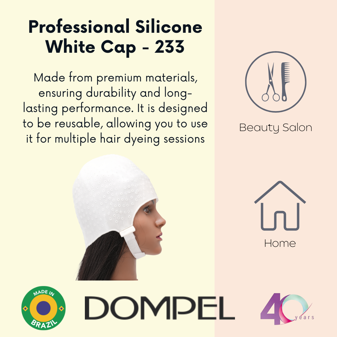 Dompel Silicone Highlight Hair Cap with Needle | Model 233-CA-HAIR STYLIST-DOMPEL