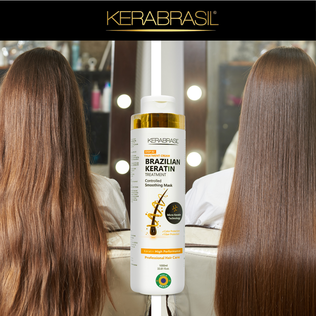 KERABRASIL Keratin Intensive Treatment Cream 1L - Hair Reconstruction Therapy-KERABRASIL