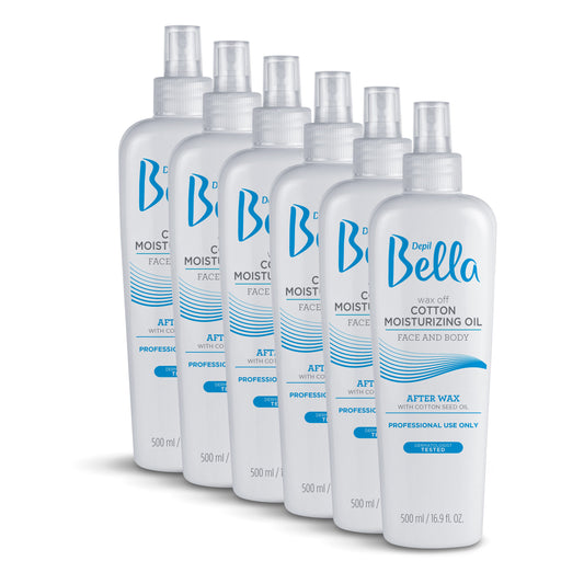 Depil Bella Cotton Seed Oil Post Waxing Moisturizing Remover – 500ml (6 Units offer)-LOTIONS-DEPILBELLA