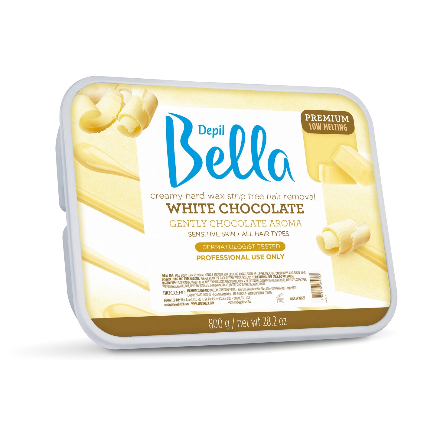Depil Bella Cera Dura Chocolate Blanco 28.2 Oz (Oferta 6 Unidades) - Depilcompany