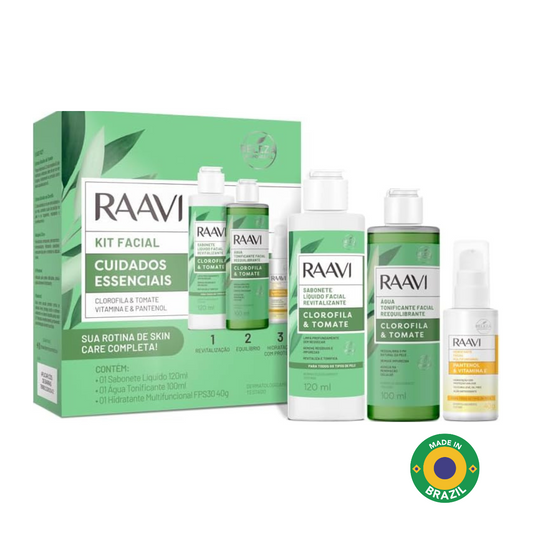 RAAVI Essential Care Kit Facial – Limpieza, Hidratación y Protección SPF30-raavicosmetics