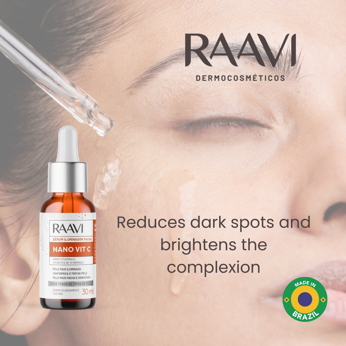RAAVI Nano Vit C Serum Iluminador Facial - 30ml - raavicosmetics
