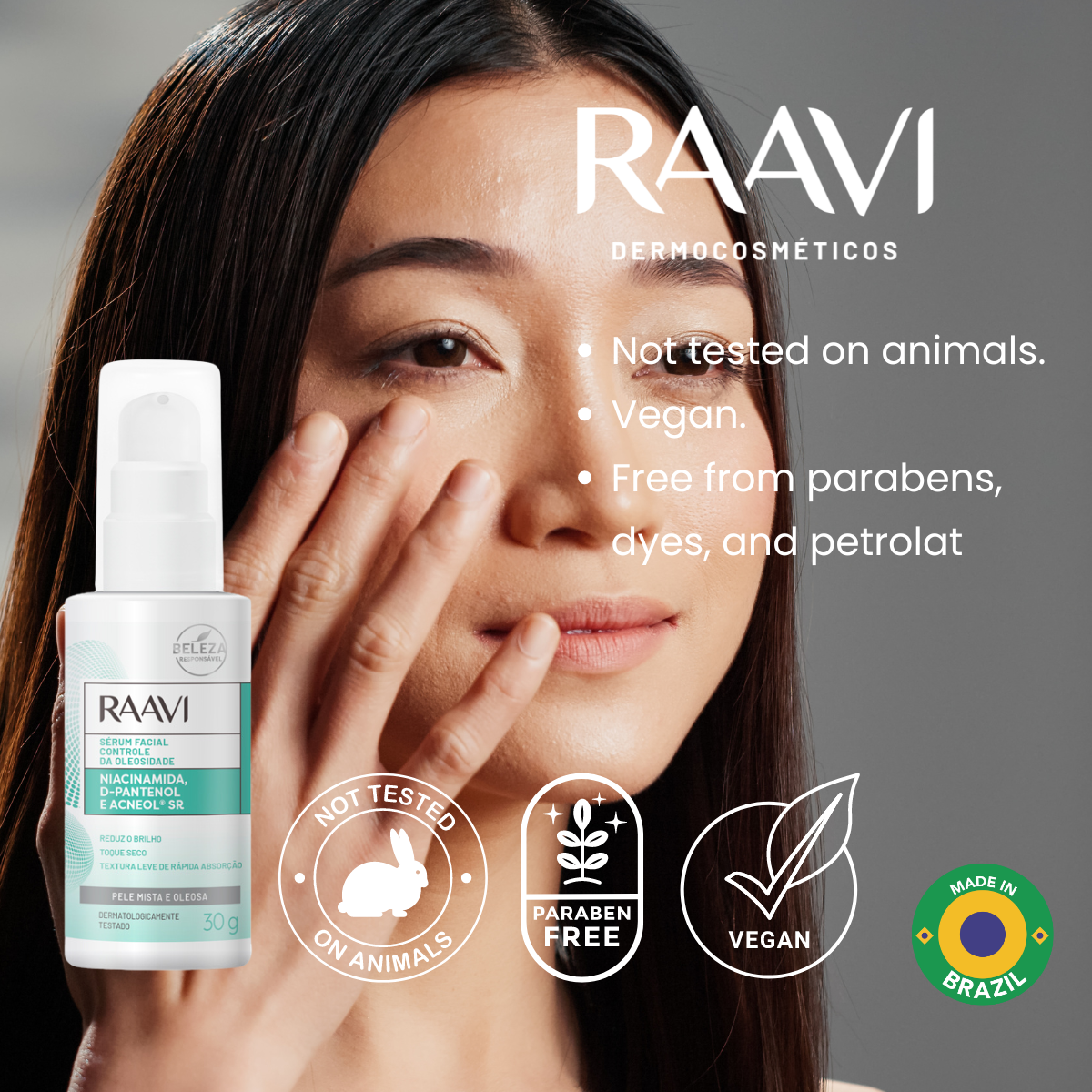 Suero facial con control de grasa RAAVI - 30 g - raavicosmetics