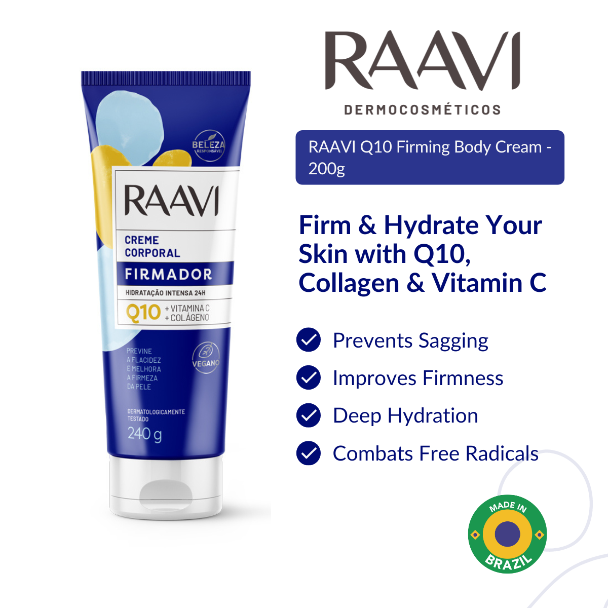 RAAVI Q10 Firming Body Cream - 200g-raavicosmetics