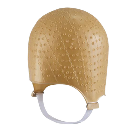 Dompel Reusable professional Silicone Gold Cap, special for hair dyeing, includes hook for hairdresser. Model 664 - CA…