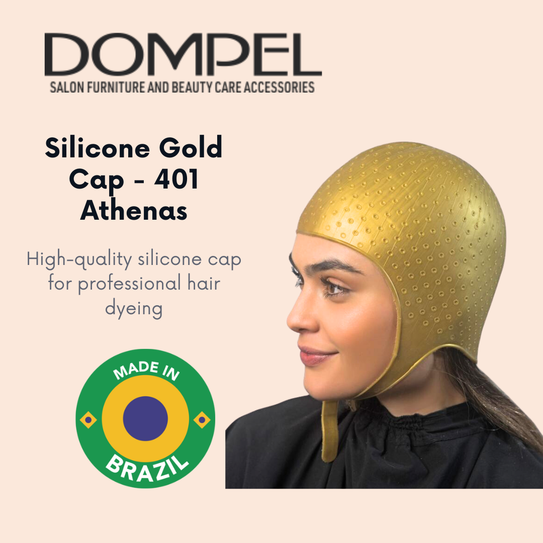DOMPEL Silicone Highlight Hair Cap Color Gold | Type Athenas | Model 401-SA (2 PCS) - Buy professional cosmetics dedicated to hair removal