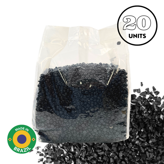 Depilcompany Perlas de Cera Dura Negra – Súper Elástica, Bajo Punto de Fusión, Eficaz para Cabello Grueso, 2.2 lb (20 UND)