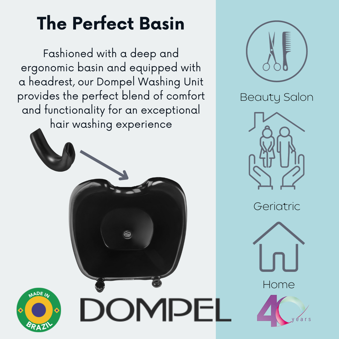 DOMPEL Portable Hair Washing Unit | with Electric Pump with Shower and Hose, Drainage Hose, Headrest and Hair Brush Set. Model 1891 - Buy professional cosmetics dedicated to hair removal