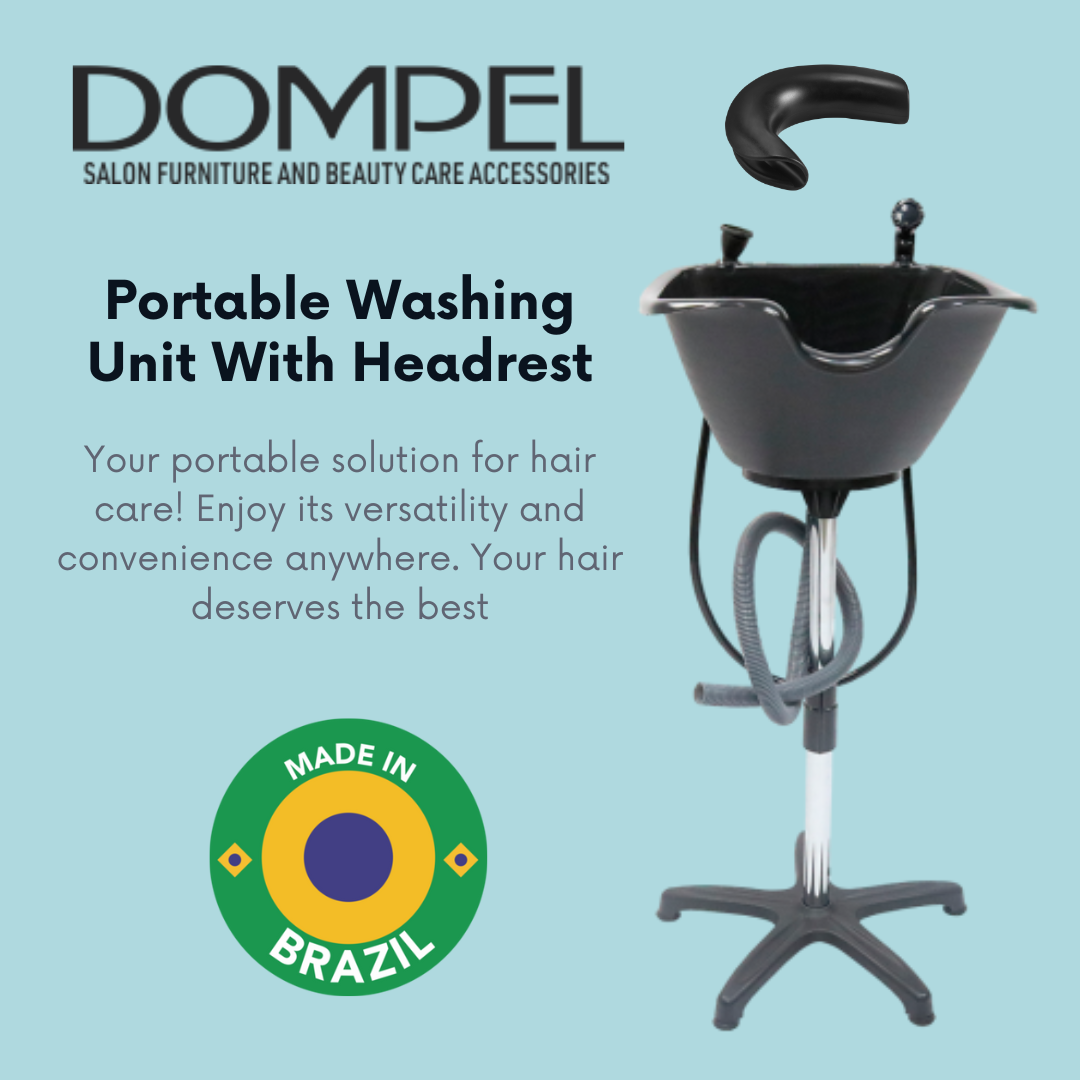 Dompel Portable Wash Unit with Drain Hose, Faucet and Headrest Model 1890-HEAD - Buy professional cosmetics dedicated to hair removal