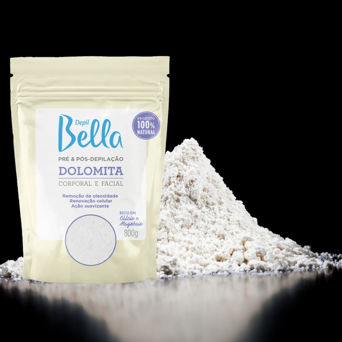 Depil Bella Dolomite Powder for Pre and Post Waxing, Body and Facial  - 800G - depilcompany