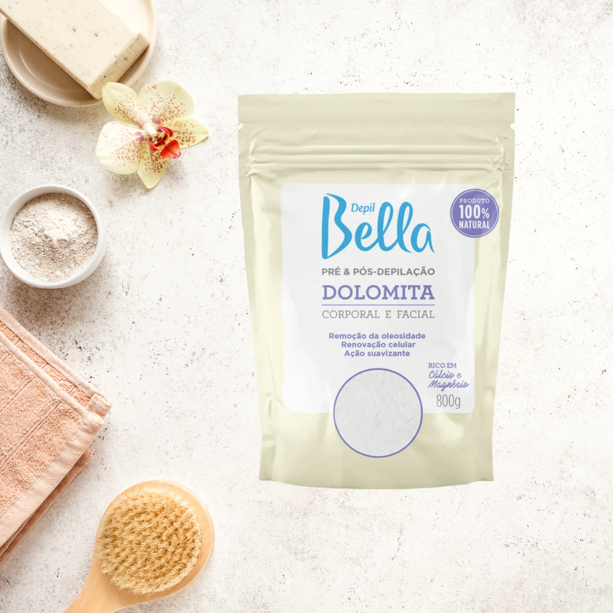 Depil Bella Bundle 2 Cera Natural de Azúcar de Cuerpo Completo Depilación, y 1 Dolomita en Polvo, 100% natural, vegana, para todo tipo de piel. - compañía depilatoria