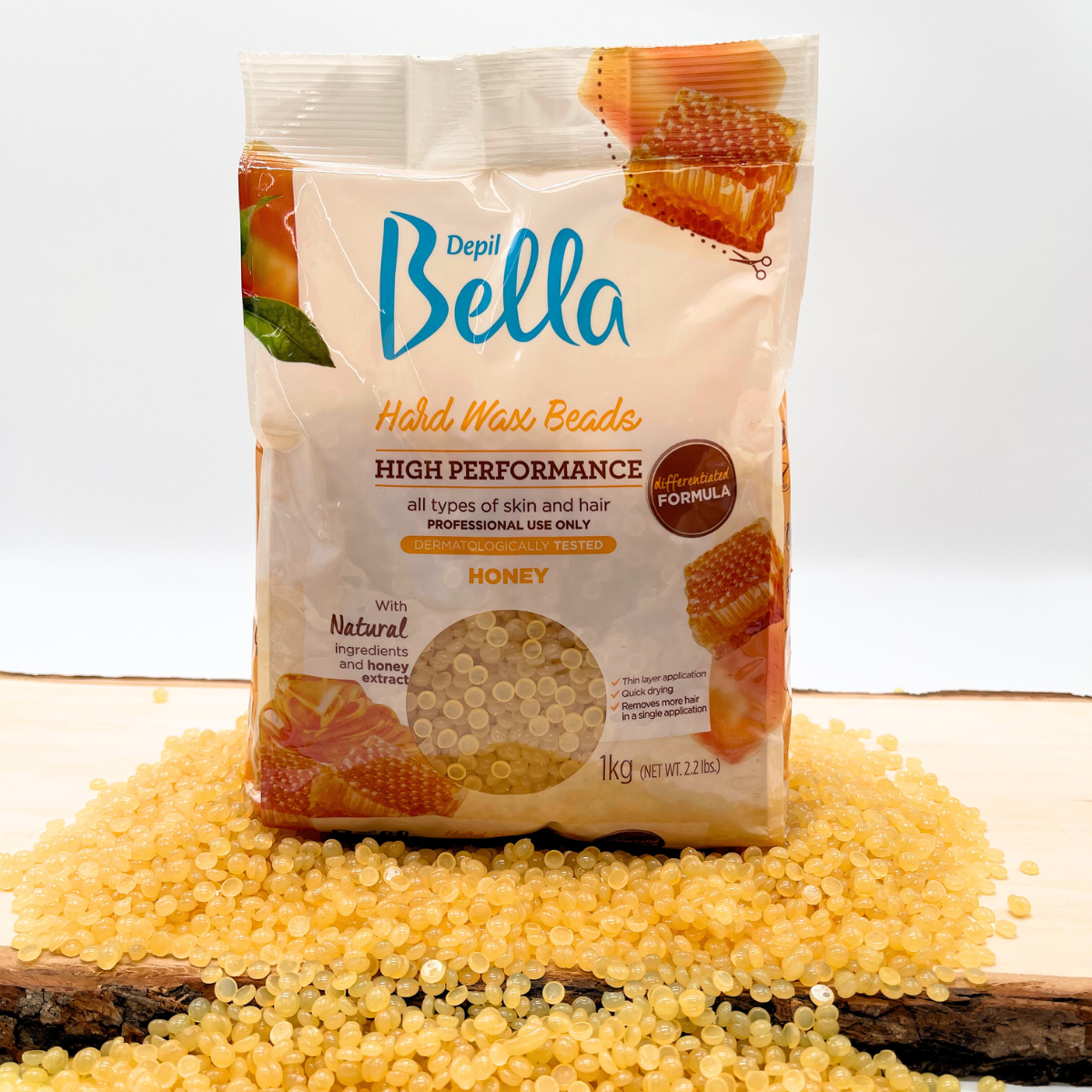 Depil Bella Perlas de Cera Dura Miel - Depilación Profesional, 2.2 lbs (Oferta 10 Unidades) - Comprar cosmética profesional dedicada a la depilación