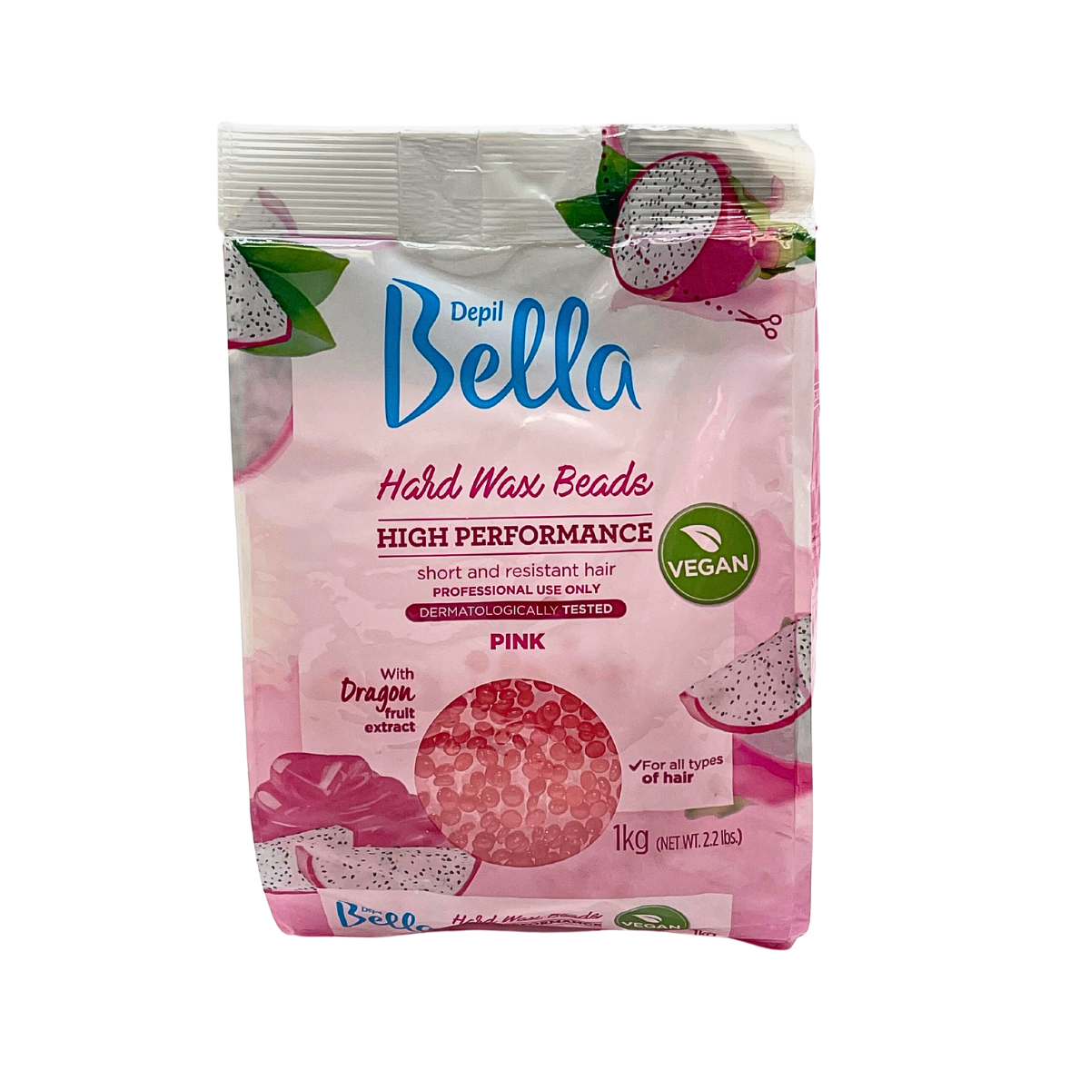 Depil Bella Pink Pitaya Confeti Perlas de cera dura - Depilación de alto rendimiento, Vegano 2..2 lbs
