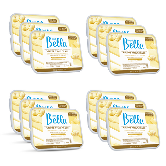 Depil Bella Cera Dura Chocolate Blanco 28.2 Oz (Oferta 12 Unidades) - depilcompany