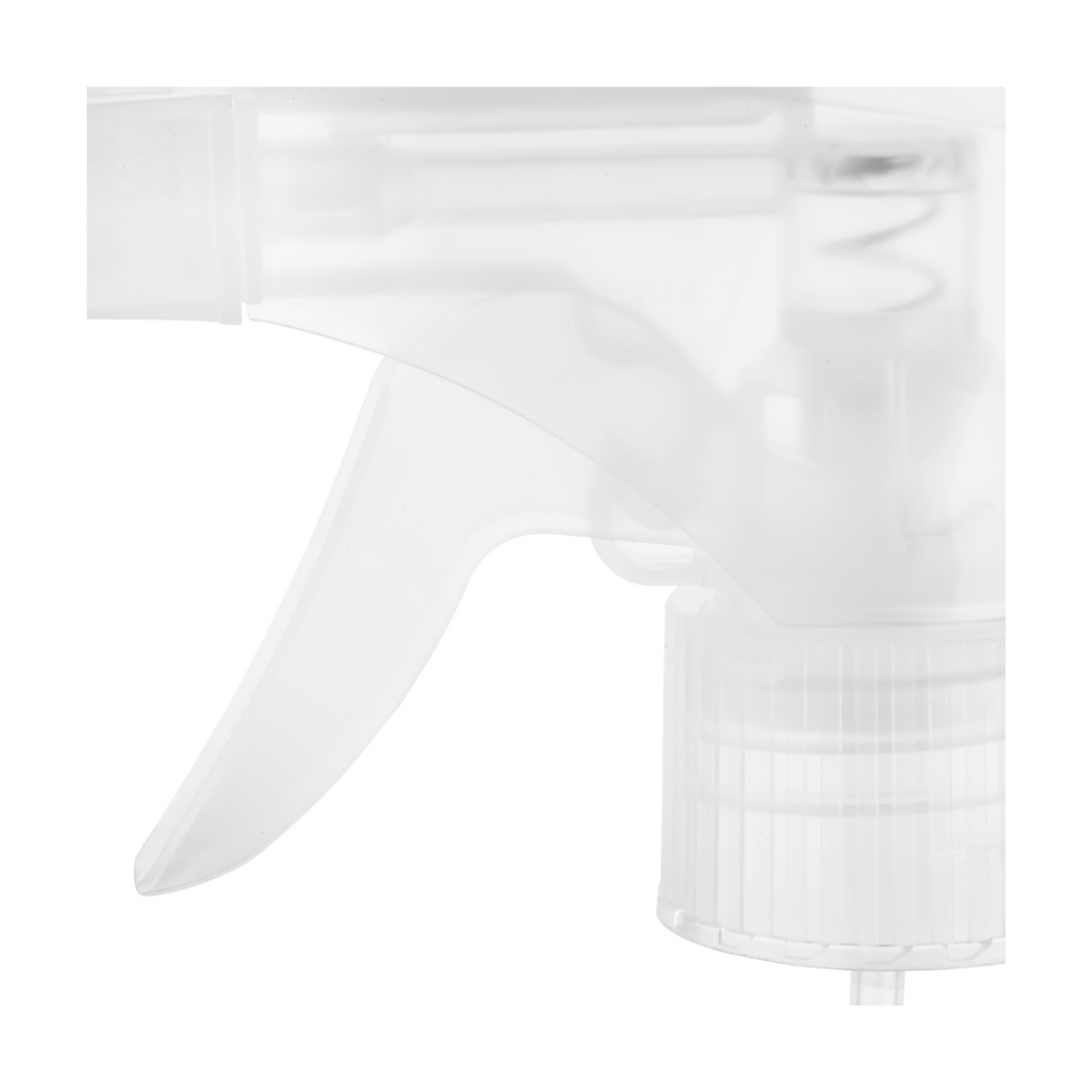 Dompel Trigger Sprayers valves, color clear, thread 28/410, made with stainless steel springs and glass balls, with spray and stream Model 101D - depilcompany