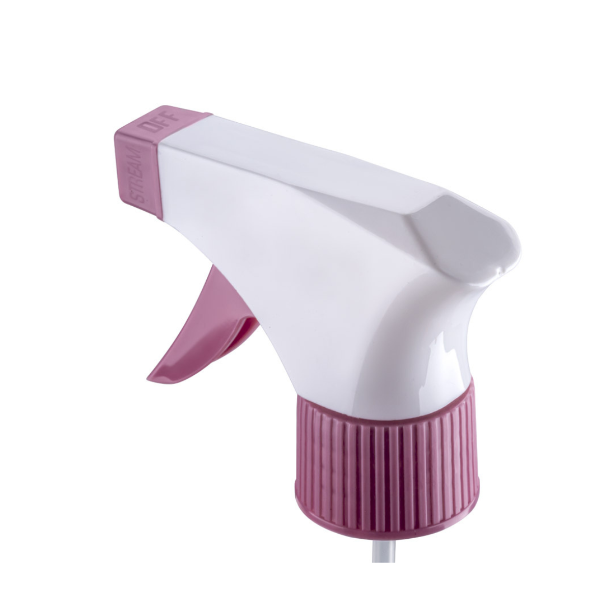 Dompel Trigger Sprayers valves, color purple, thread 28/410, made with stainless steel springs and glass balls, with spray and stream Model 101D - depilcompany