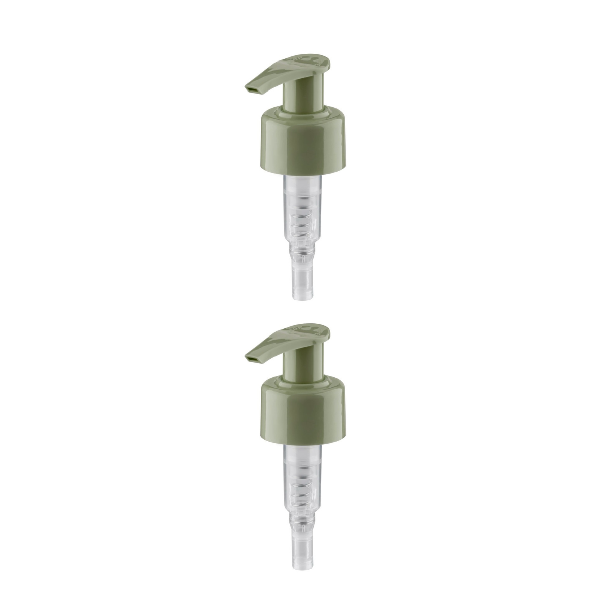 Dompel Pump valves, color green amazonia, thread 28/410, made with stainless steel springs and glass balls, Model 303-A1. (Pump heads only, bottles not included) - depilcompany