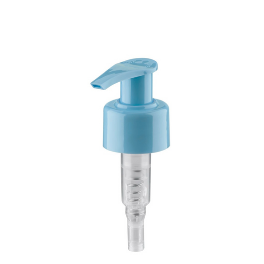 Dompel Pump valves, color blue, thread 28/410, made with stainless steel springs and glass balls, Model 303-A1. (Pump heads only, bottles not included) - depilcompany