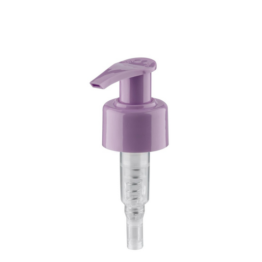 Dompel Pump valves, color lilac, thread 28/410, made with stainless steel springs and glass balls, Model 303-A1. (Pump heads only, bottles not included) - depilcompany