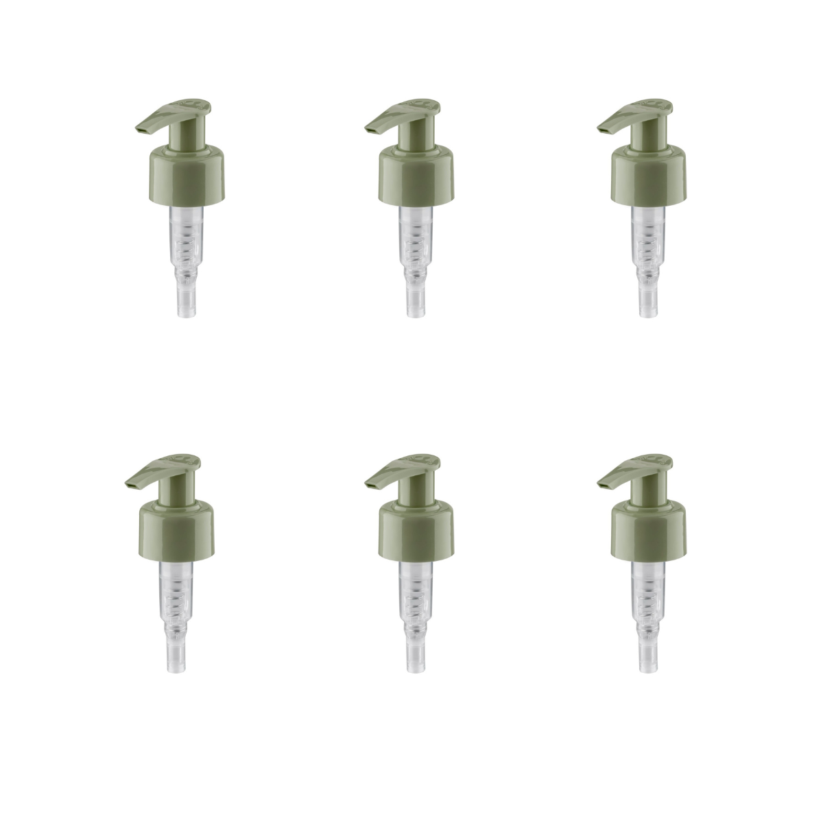 Válvulas Bomba Dompel, color verde amazonia, rosca 28/410, fabricadas con resortes de acero inoxidable y bolas de vidrio, Modelo 303-A1. (Solo cabezales de bomba, botellas no incluidas) - depilcompany