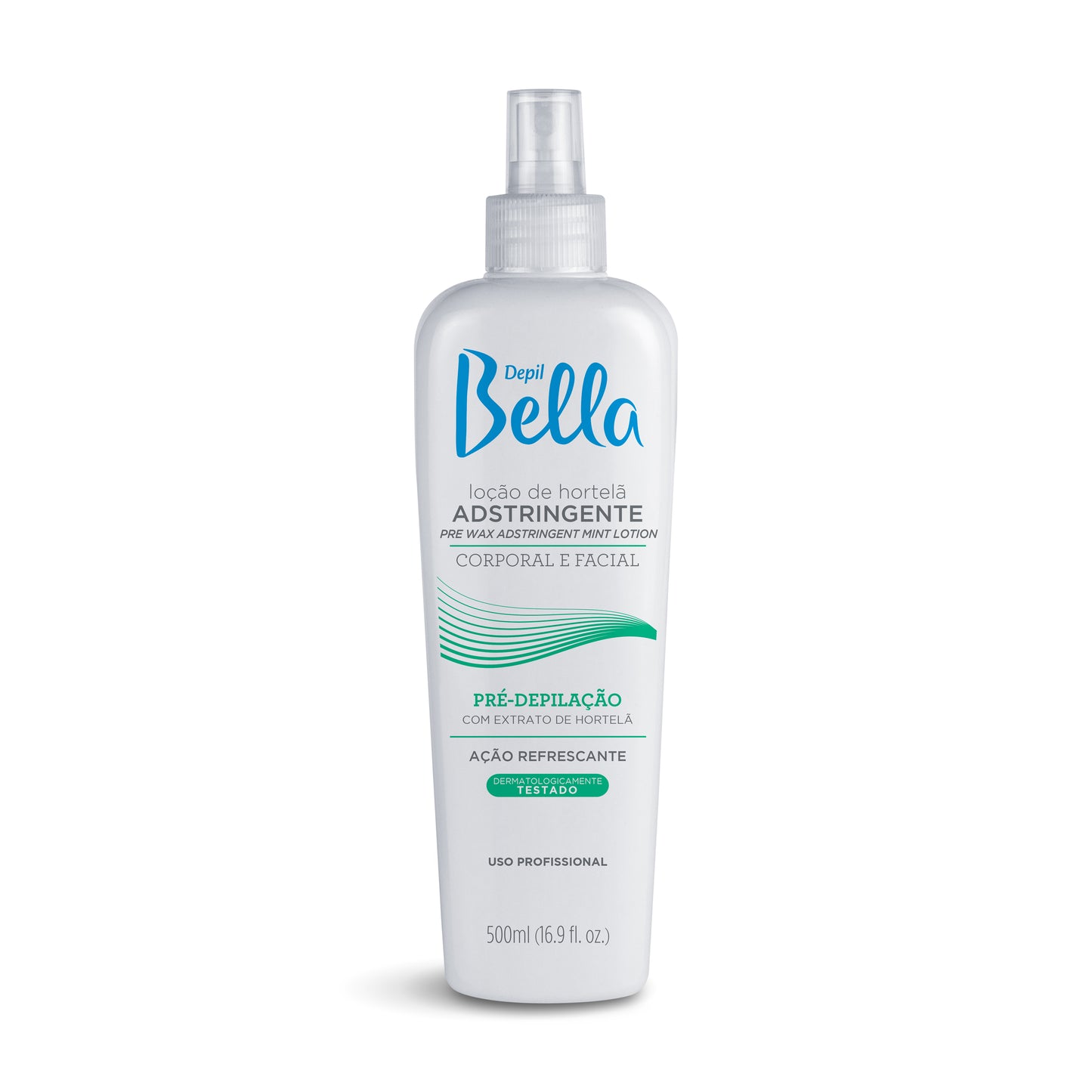 Depil Bella Loción Pre Depilatoria Astringente con Extracto de Menta 500ml - Depilcompany