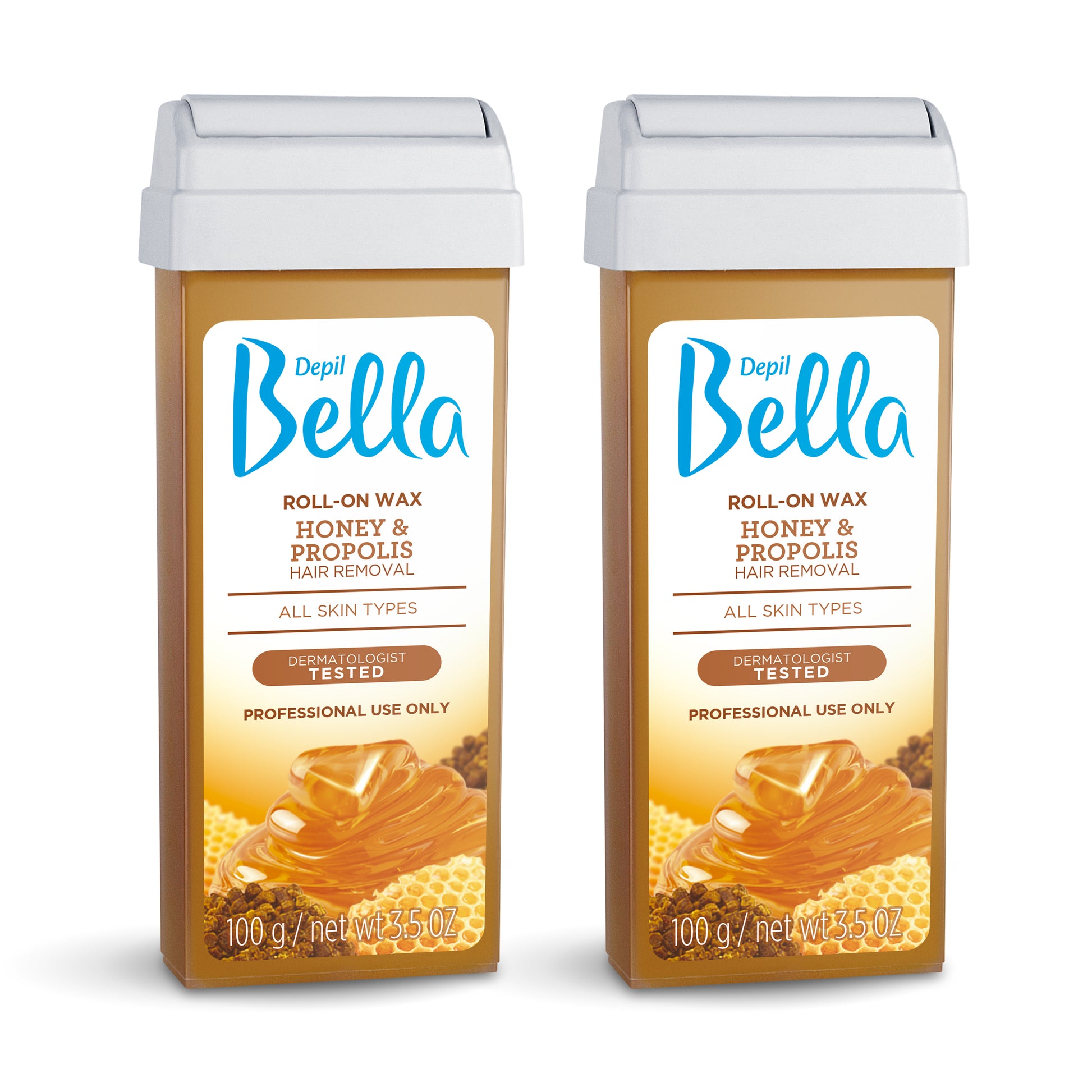 Depil Bella Roll-On Honey with Propolis Wax Cartridges 3.52Oz (2 Units Offer) - Depilcompany