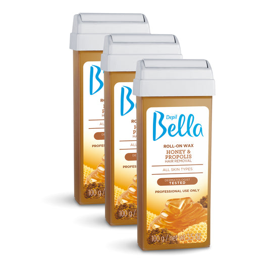 Depil Bella Roll-On Honey with Propolis Wax Cartridges 3.52Oz (3 Units Offer) - Depilcompany