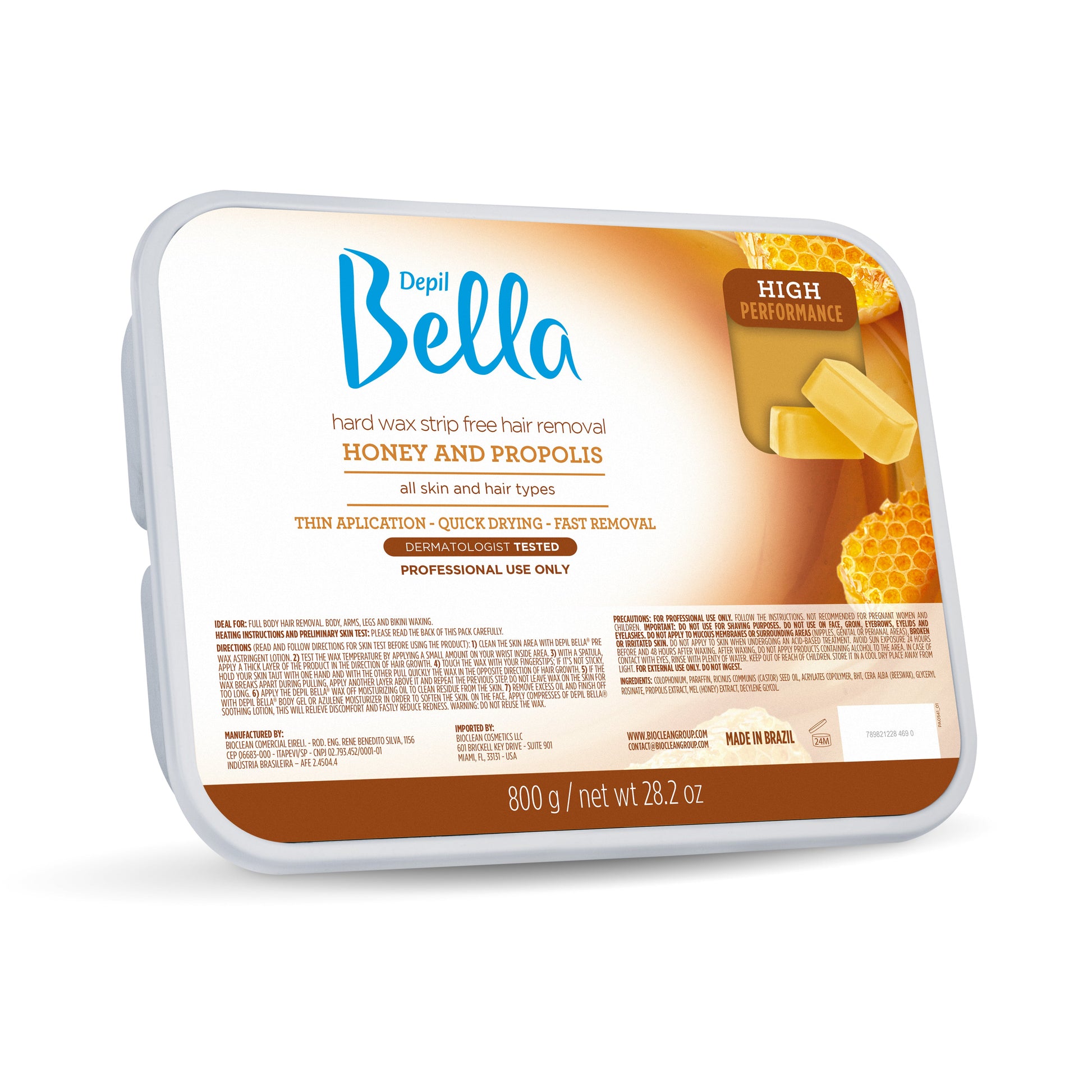 Depil Bella High Performance Hard wax Honey with propolis 28.2 Oz (6 Units Offer) - Depilcompany