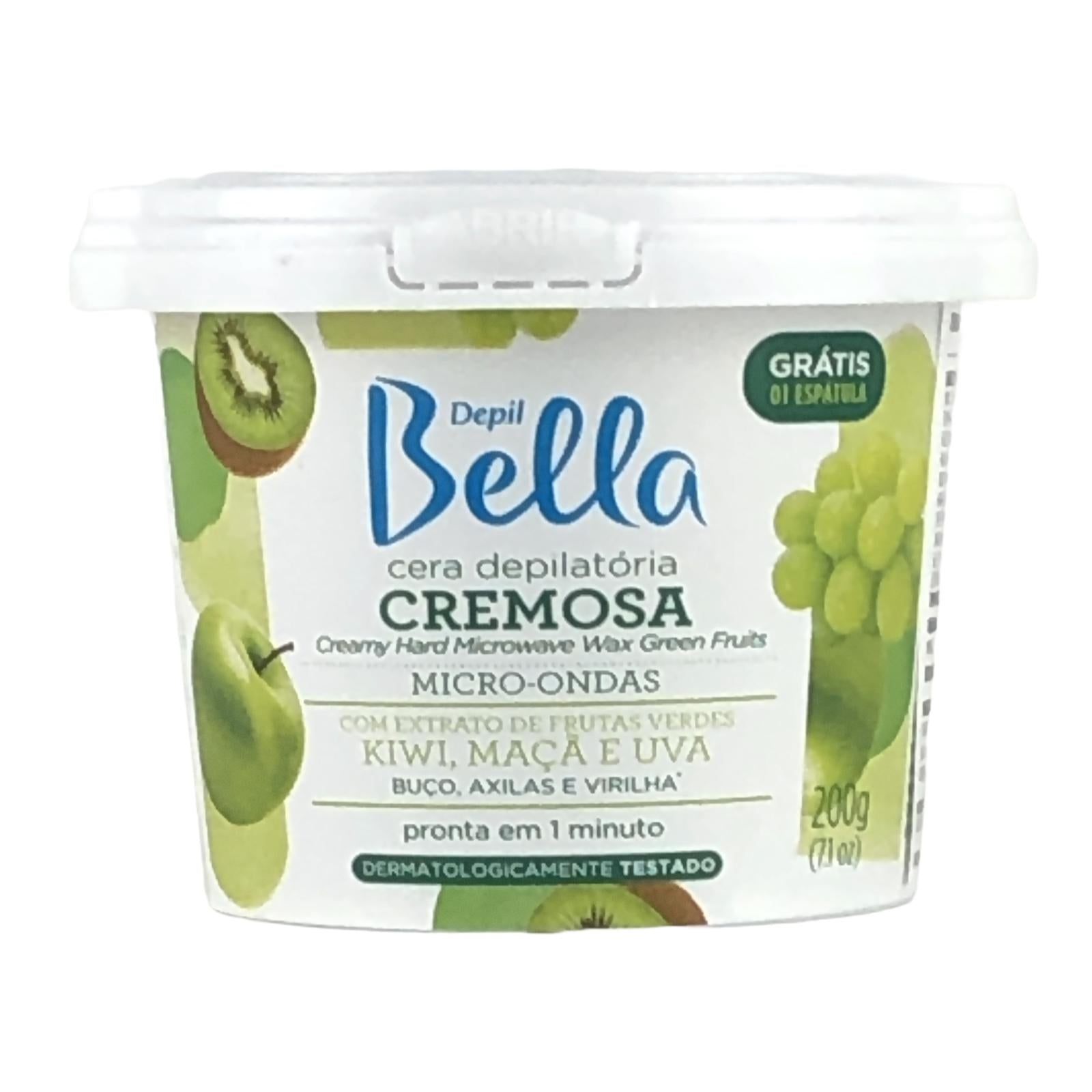 Depil Bella Microwave Creamy Green Fruits Wax 200 gr (3 Units Offer) - Depilcompany