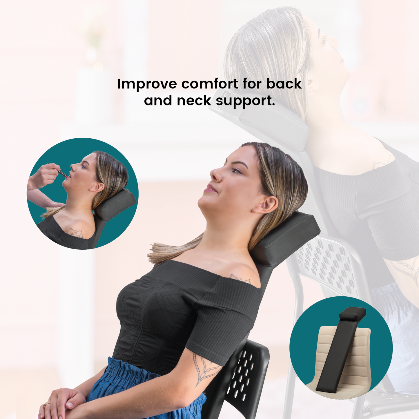 Dompel Headrest Accessory for Makeup Chair Model 3074