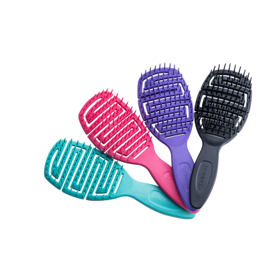Hair Brush Maya, cepillo antiestático, 4 Uds (verde, rosa, morado, negro) - Depilcompany