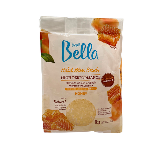Depil Bella Hard Wax Beads Honey - Depilación profesional, 2.2 lbs